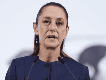 La Presidenta de Mexico, Claudia Sheinbaum, durante la conferencia matutina de hoy lunes en Palacio Nacional . EFE / S. Gutiérrez
