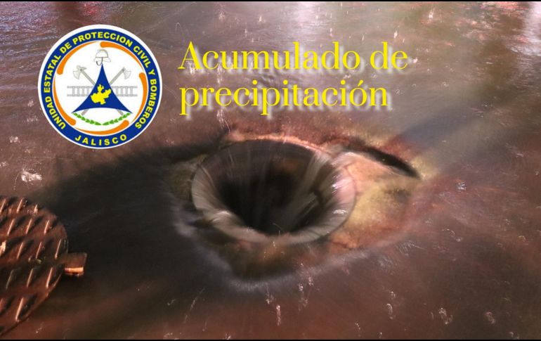 En este municipio del AMG se reporta la mayor cantidad de lluvia acumulada por la precipitación de las últimas horas. ESPECIAL / Protección Civil y Bomberos de Zapopan