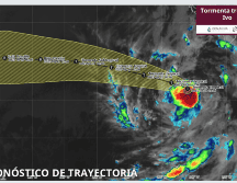 La tormenta tropical Ivo continúa su trayectoria por el territorio mexicano para este fin de semana. CORTESÍA/  Servicio Meteorológico Nacional.