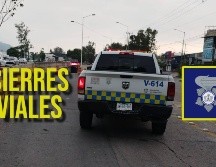 Estos son los cierres viales en el AMG por la mañana del lunes 11 de agosto. ESPECIAL / Policía Vial Jalisco