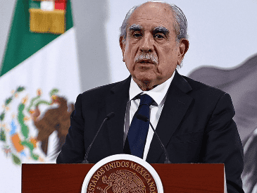 Pablo Gómez, titular de la Comisión Presidencial para la Reforma Electoral, en "La Mañanera del pueblo" de este lunes 11 de agosto en Palacio Nacional. SUN / B. Fregoso