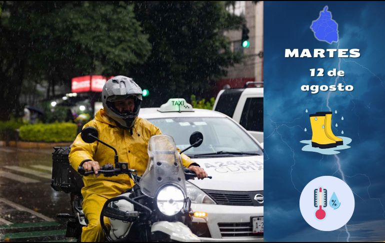 El pronóstico de tiempo severo de la SGIRPC indica lluvias fuertes en toda la capital entre las 14:00 horas de este martes y la medianoche. ESPECIAL, SUN / H. Salvador y CANVA