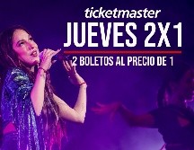 Revisa la lista de TODOS los conciertos que están al 2x1 en Ticketmaster hoy jueves 31 de julio. EL INFORMADOR / ARCHIVO