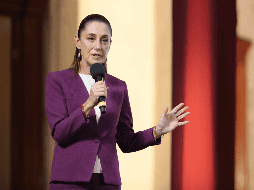La Presidenta Claudia Sheinbaum Pardo, en la conferencia matutina de este jueves. EFE / M. Guzmán