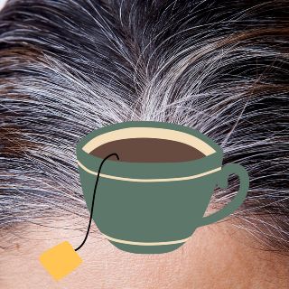 Así puedes disimular las canas con té negro