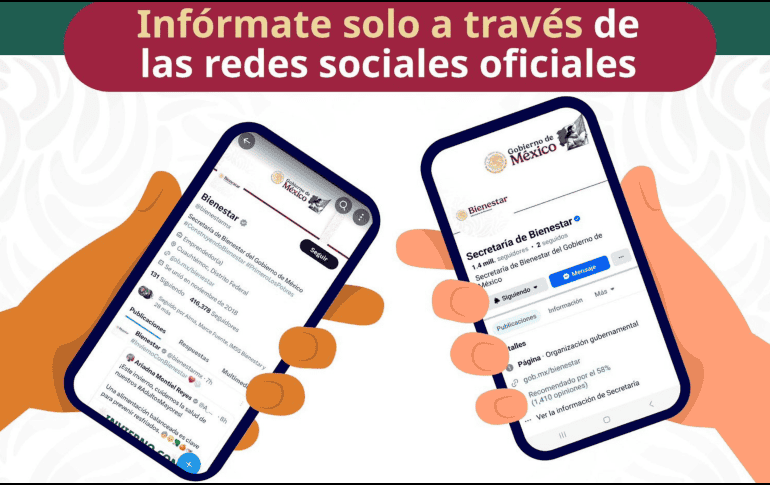 Todos los trámites para el registro o entrega de las Pensiones y Programas para el Bienestar son completamente gratuitos. X / @A_MontielR