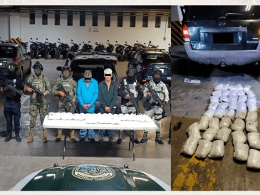 Fueron detenidos Francisco "N" de 60 años, originario de Zirándaro, Guerrero, quien radica en Parácuaro, Michoacán, y Alfredo "N" de 55 años quien radica en Morelia, Michoacán. ESPECIAL/X/ @sspc_morelos