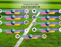 La J6 comenzará la acción con tres duelos a disputarse el viernes 22 de agosto y cierra con dos encuentros programados para el domingo 24. ESPECIAL / CANVA