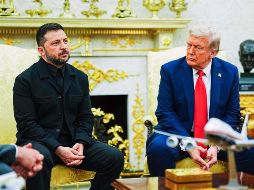 Donald Trump durante las conversaciones con Volodímir Zelenski en la Casa Blanca. EFE/A. Schwartz