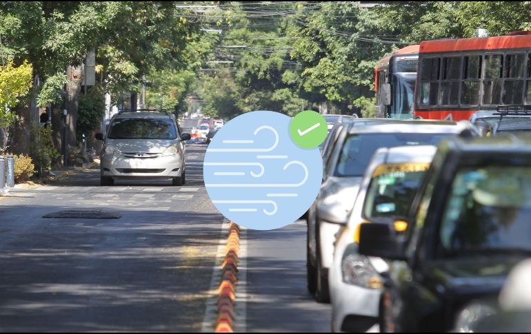 Este es el índice de calidad del aire por zona. EL INFORMADOR / ARCHIVO