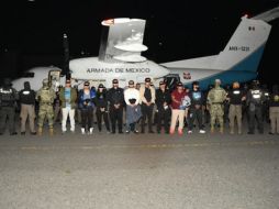 Las 14 personas detenidas fueron puestas a disposición del agente del Ministerio Público. ESPECIAL / X: @OHarfuch