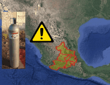 Las autoridades exhortan a la población a no intentar manipular los cilindros si los localizan. CORTESÍA