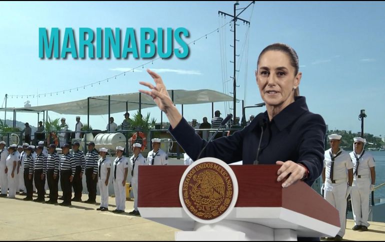 Así es el Marinabus que operará en Acapulco. ESPECIAL / X: @Claudiashein / EFE / ARCHIVO