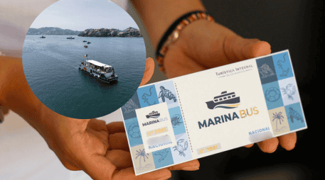 El Marinabus está diseñado para mejorar la movilización urbana y turística de la bahía de Acapulco. ESPECIAL/Gobierno de México