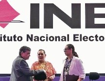 Guadalupe Taddei  (centro) durante la Firma del Convenio Específico de Colaboración entre el Instituto Electoral y la Fundación Internacional para Sistemas Electorales, el pasado 31 de mayo de 2025. ESPECIAL