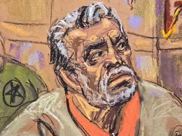 Dibujo realizado por Jane Rosenberg del narcotraficante mexicano Ismael 