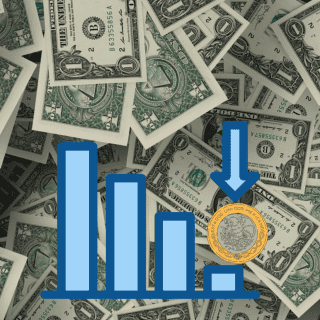 Peso mexicano cierra jornada con leve depreciación