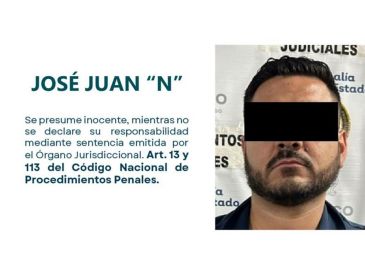 José Juan "N" fue imputado el pasado 22 de agosto y al ser imputado por ambos delitos señalados, permanecerá en prisión preventiva oficiosa por el término de un año, mientras continúa el proceso hacia una sentencia. ESPECIAL / Fiscalía de Jalisco