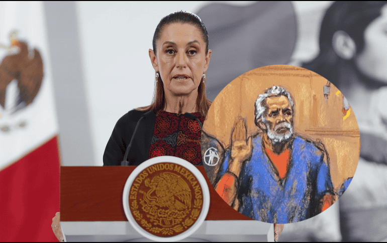 Sheinbaum también dijo que son importantes las declaraciones de la DEA al comparar a Genaro García Luna con el líder criminal. EFE / I. ESQUIVEL / ARCHIVO