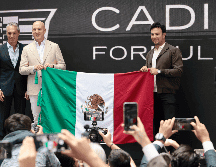 Hoy miércoles 27 de agosto, Checo Pérez ofreció su primera conferencia de prensa como piloto de Cadillac, en un evento en la CDMX. EFE / J. Méndez