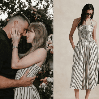 Este es el vestido que Taylor Swift usó en su compromiso y que agotó en minutos