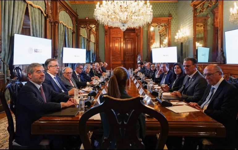 Claudia Sheinbaum se reunió con la delegación brasileña encabezada por el vicepresidente Geraldo Alckmin, quien estuvo acompañado por cerca de 200 empresarios. EFE