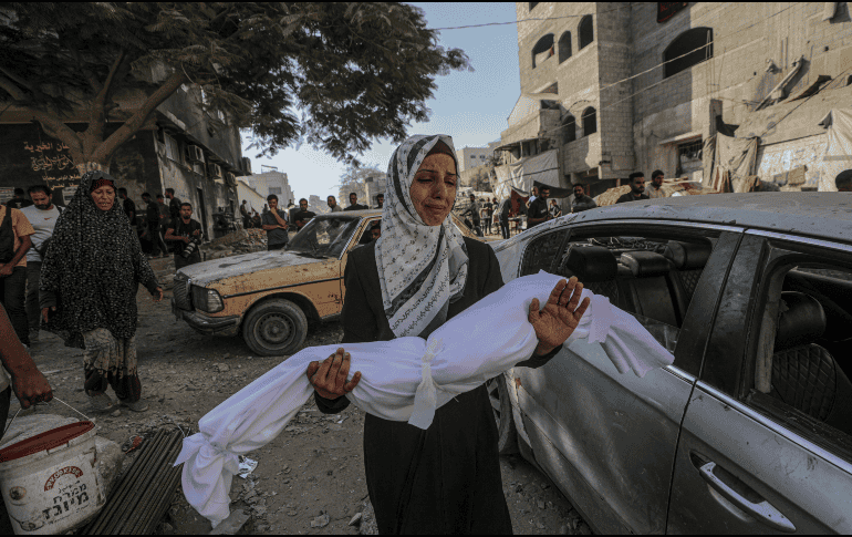 El Ministerio de Sanidad gazatí añadió que se ha registrado la muerte por hambre de 38 adultos y seis niños desde el pasado 22 de agosto. EFE / Mohammed Saber