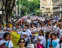 Este sábado, cientos de familiares de personas desaparecidas marcharon para exigir la localización con vida de sus familiares. EL INFORMADOR / A. Navarro