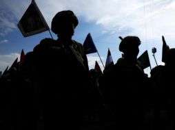 Simpatizantes hutíes protestaron el pasado 29 de agosto en Saná en apoyo al pueblo palestino y contra los bombardeos israelíes sobre Saná y su campaña militar en Gaza. EFE/EPA/Y. Arhab