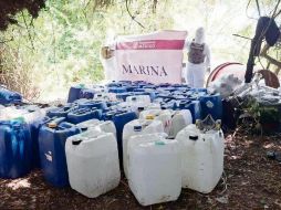 Las sustancias fueron inhabilitadas y destruidas en el lugar del hallazgo. ESPECIAL