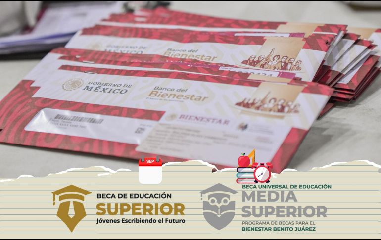 Cuando los becarios son notificados sobre la recepción de su beca, se les pagará el dinero correspondiente al total de los meses que se les indique, que comúnmente son dos. ESPECIAL / Programas del Bienestar y CANVA