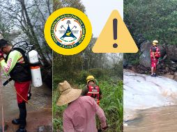 El sujeto fue encontrado sin signos vitales a una profundidad aproximada de tres metros de altura. EL INFORMADOR / FACEBOOK Protección Civil Jalisco