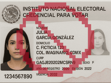 En 2019, el Instituto Nacional Electoral presentó una versión renovada de la credencial para votar, con mejoras específicas que buscan combatir el uso de documentos falsificados y facilitar su verificación.  ESPECIAL / Canva