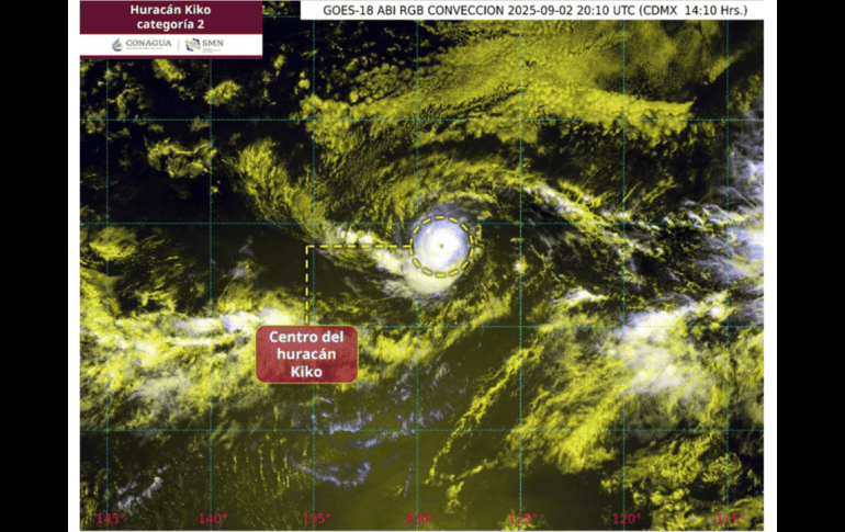 Este huracán no representa ninguna amenaza para tierra firme. X / @conagua_clima