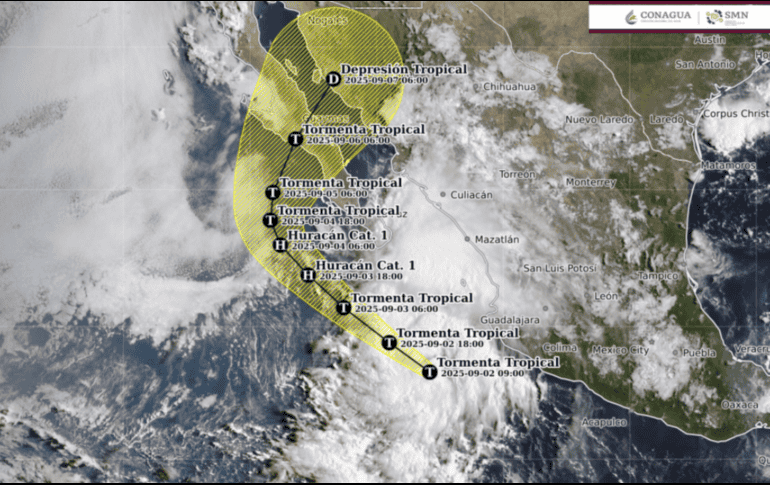 La suma de lluvia que se prevé entre martes y sábado es equivalente al 300 % de lo que llueve en un mes en Baja California Sur. SMN