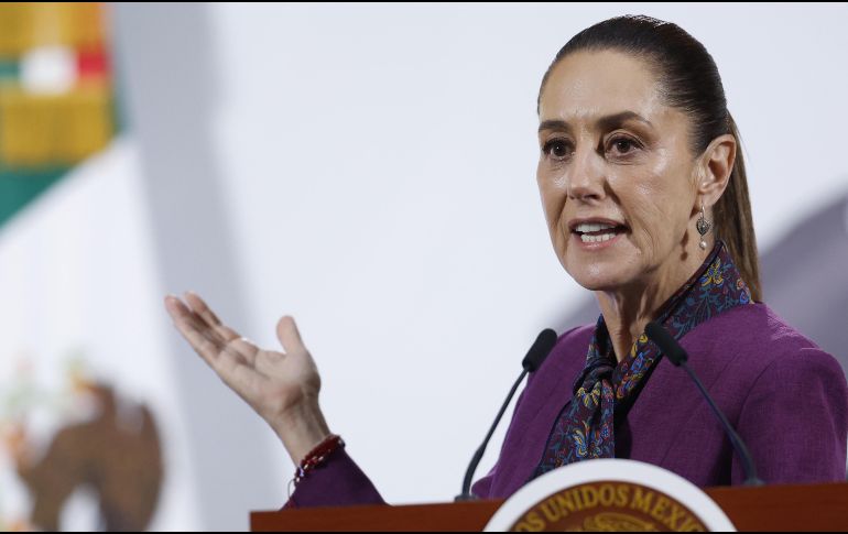 En conferencia, Sheinbaum Pardo habló de los objetivos de su reunión con el funcionario estadounidense. EFE/S. Gutiérrez