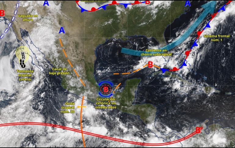 Se SMN advierte lluvias intensas y oleaje peligroso al cierre de esta semana en México. ESPECIAL/ SMN.