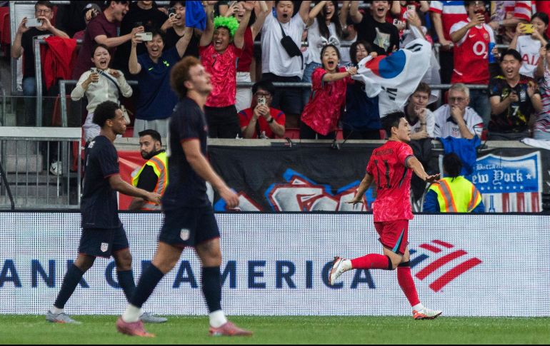 Lee Dong-gyeong festeja su gol ante Estados Unidos, el que puso cifras definitivas al marcador. AP/A. Kudacki
