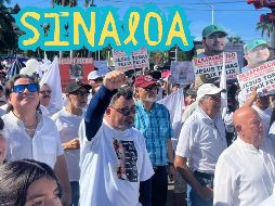 Este domingo, 40 organizaciones y el obispo convocaron a una marcha por el cese de la violencia y la restitución de la paz en Sinaloa. ESPECIAL / SUN