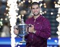 Carlos Alcaraz conquistó su segundo Abierto de Estados Unidos, venciendo en la final a su gran rival, el italiano Jannik Sinner. EFE/ J. G. MABANGLO.
