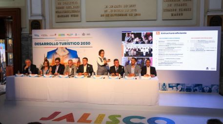 La presentación del Programa de Desarrollo Turístico de Jalisco 2030 se realizó en Palacio de Gobierno. EL INFORMADOR / J. ACOSTA