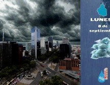 Después del mediodía se prevé un ambiente caluroso, con cielo medio nublado a nublado, además de lluvias fuertes y granizadas en la CDMX, según la SGIRPC. ESPECIAL / SUN y CANVA