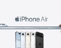 El iPhone Air estará disponible en colores azul cielo, oro claro, blanco nube y negro espacial. Apple/ESPECIAL