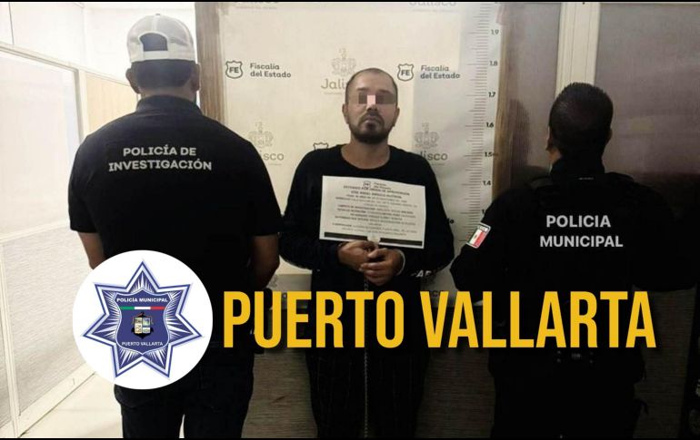 El detenido le habría robado a un ciudadano 200 mil pesos. ESPECIAL / Comisaría de Seguridad de Puerto Vallarta