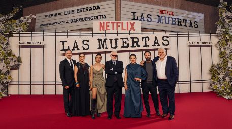 Alfonso Herrera, Sandra Solares, Paulina Gaitán, Luis Estrada, Arcelia Ramírez, Mauricio Isaac y Joaquín Cosío. ESPECIAL/NETFLIX.