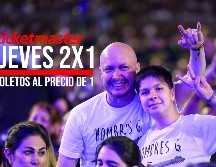 Revisa la lista de TODOS los conciertos que están al 2x1 en Ticketmaster hoy jueves 11 de septiembre. EL INFORMADOR / ARCHIVO
