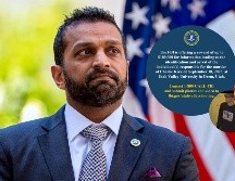 Kash Patel, director del FBI. La organización ofreció una recompensa por información del asesinato de Charlie Kirk. AP / ARCHIVO