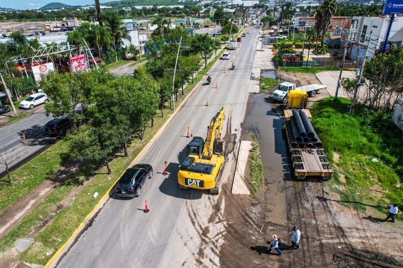   Avenida Adolf B. Horn en el sentido de Avenida Concepción a Periférico ya presenta la reducción a un solo carril. EL INFORMADOR  / A. Navarro