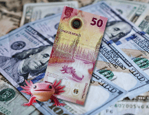 La divisa mexicana en los mercados internacionales concluyó alrededor de 18.44 pesos por dólar, lo que significó una apreciación de 1.47% o 28 centavos respecto a la jornada del viernes anterior. ESPECIAL / CANVA