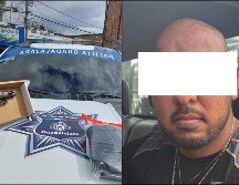 Al sujeto se le aseguró un arma de fuego y alrededor de 15 cartuchos útiles calibre 9 milímetros. ESPECIAL / Policía de Guadalajara